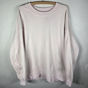 Lululemon Light Pink Perfectly Oversized Crew Size 10 Sweatshirt Long Sleeve